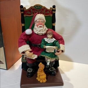 Festive Santas from Around the World vintage Santa with child on his lap